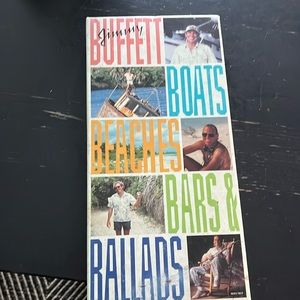 Jimmy Buffett box set. Listened to once. Back box has scratch as shown.